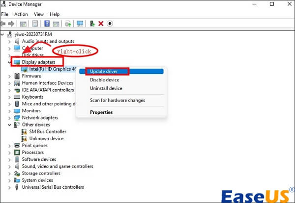 드라이버 업데이트