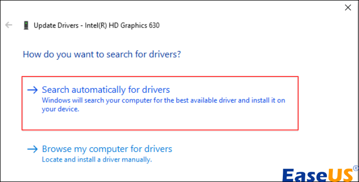 드라이버를 자동으로 검색
