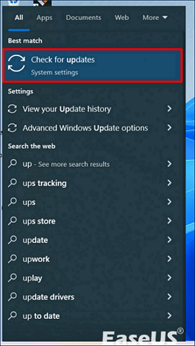 선택하기 업데이트 확인