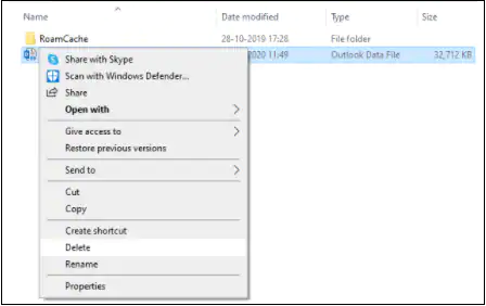 삭제를 선택하다