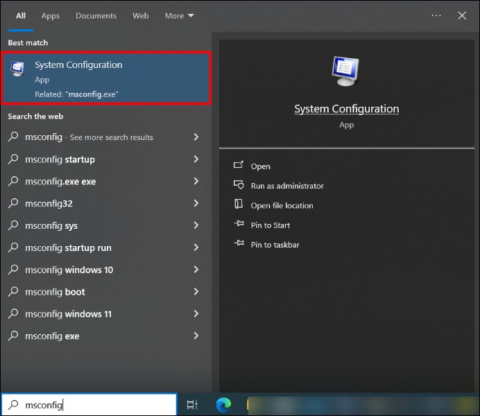 시스템 구성을 선택하세요