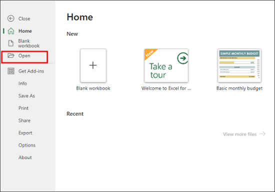 열기 버튼을 탭하세요