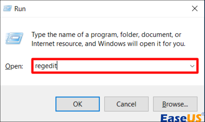 regedit를 입력하세요
