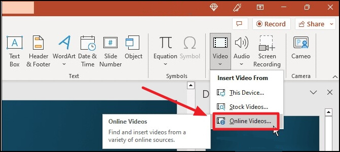 온라인 비디오를 선택하세요