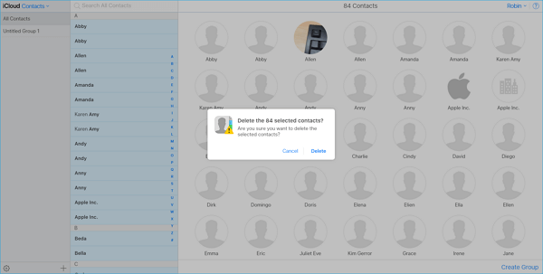 ipad 연락처를 삭제하기