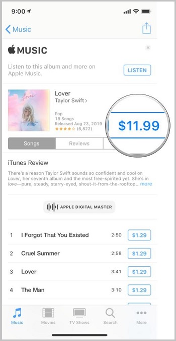 iTunes Store를 통해 iPhone에 음악을 추가하는 방법