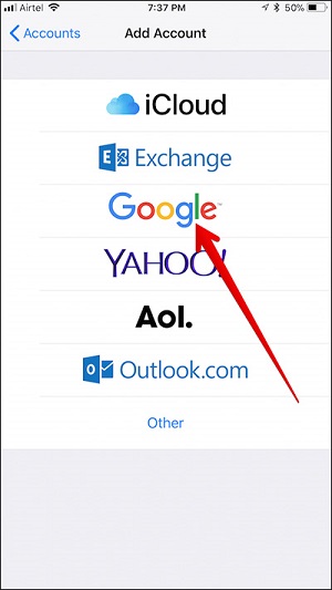gmail 연락처 전송