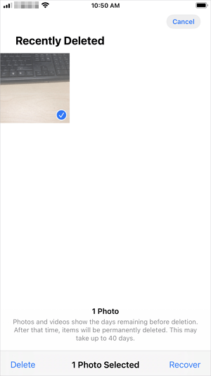 최근 삭제를 통해 iPhone에서 삭제된 사진을 복구하는 방법