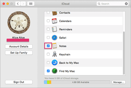 iCloud를 통해 iPad에서 컴퓨터로 메모 전송