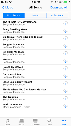 iTunes Store를 통해 한 iPod에서 다른 iPod으로 노래를 전송하는 방법