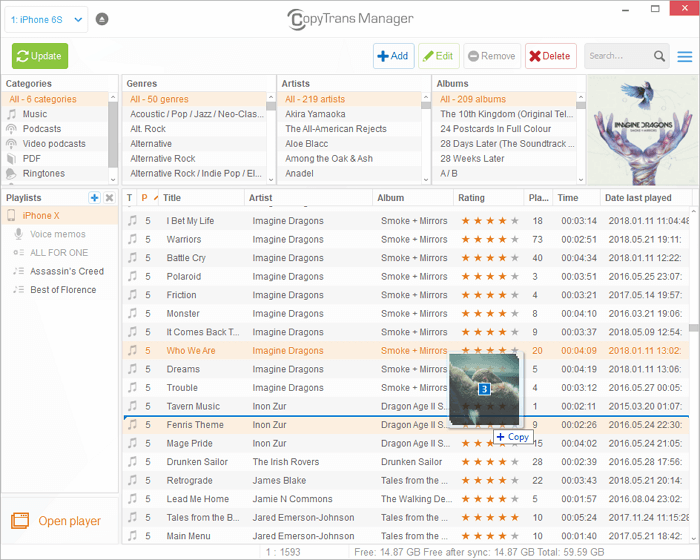 CopyTrans로 pc에서 아이폰으로 음악 전송하기