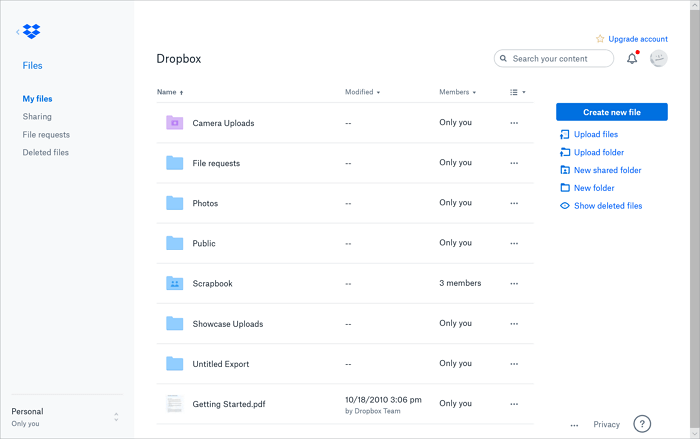 Dropbox를 통해 사진을 iPhone으로 전송