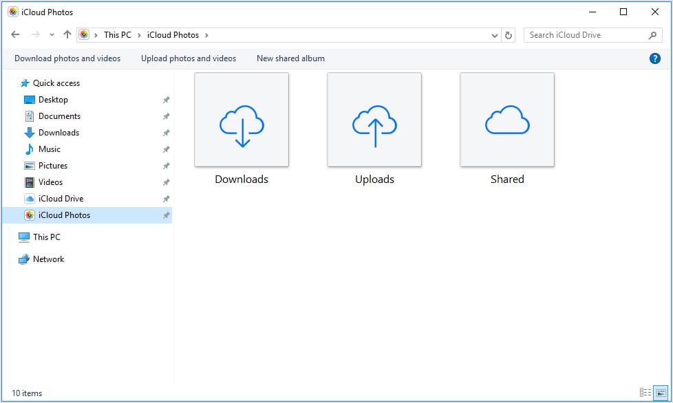 win10 icloud 드라이브