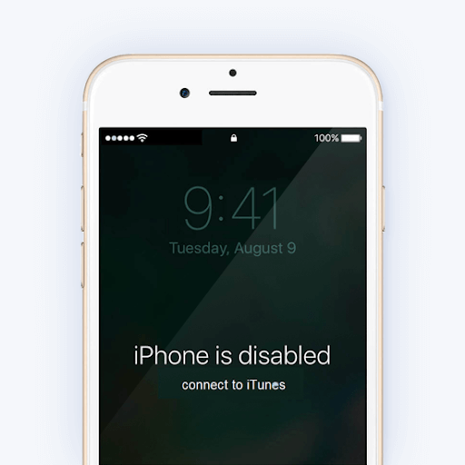 iPhone이 비활성화되어 있습니다. 