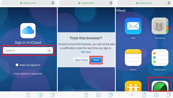 iPhone에서 iCloud에 로그인