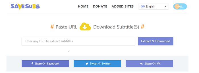 SaveSubs로 YouTube 자막 다운로드