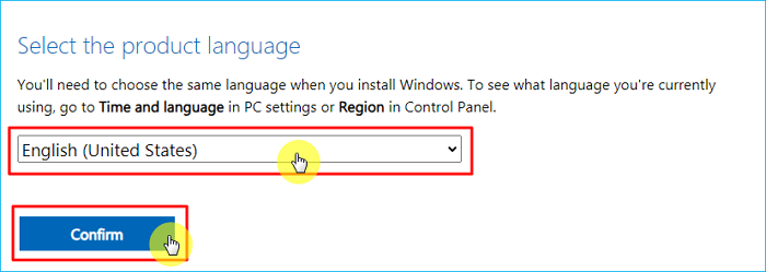 설치 언어 설정
