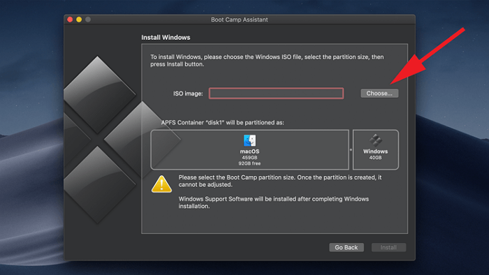 ISO 이미지를 선택