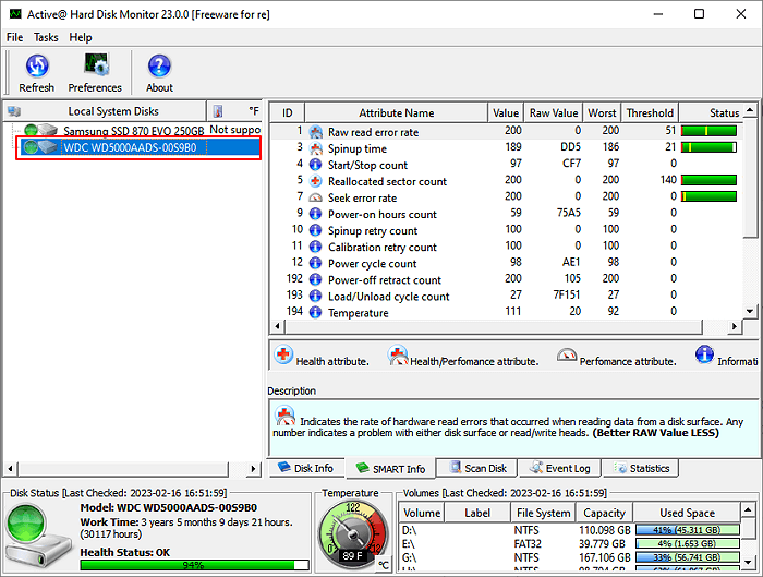 Active@ 하드 디스크 모니터