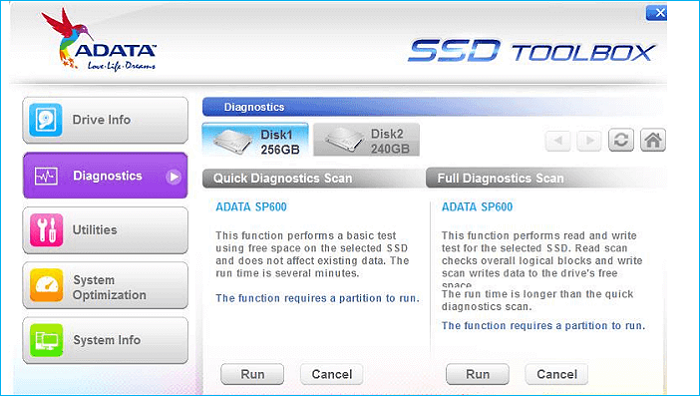 adata ssd 툴박스