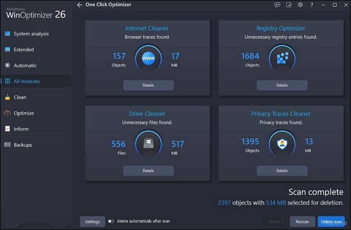 ashampoo winoptimizer 윈도우