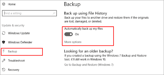 파일 기록 비활성화