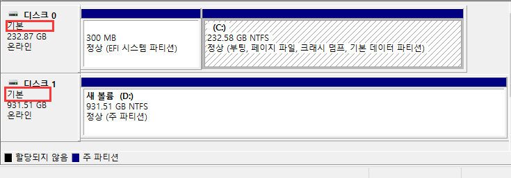 기본 디스크 VS 동적 디스크