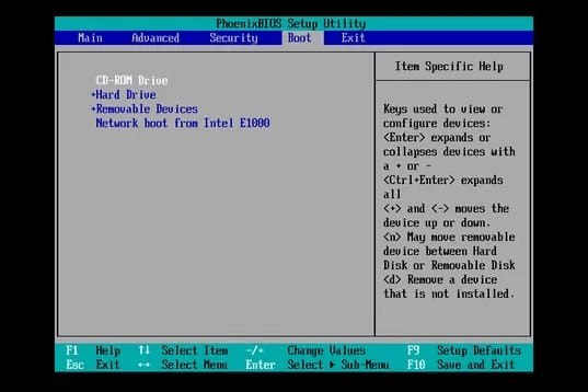 BIOS 설정 유틸리티 1