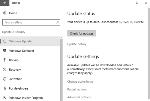 Windows 업데이트 확인