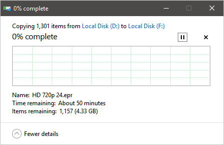 전송 속도 확인하기