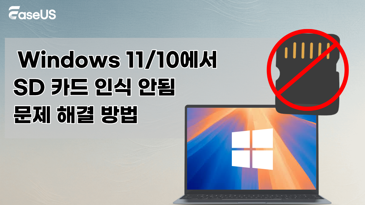 Windows 11/10에서 SD 카드 인식 안됨 문제 해결 방법