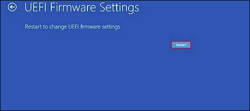 UEFI 펌웨어 설정 다시 시작