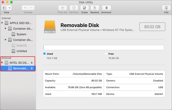 디스크 유틸리티 이미지