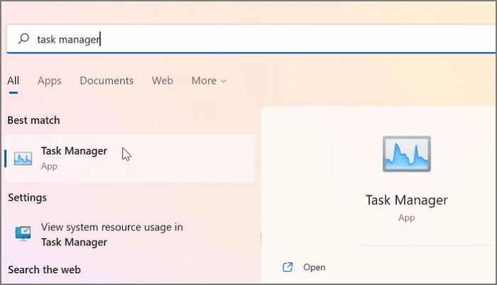 Open task manager