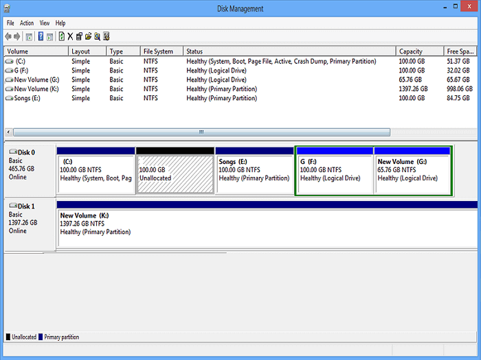 C 드라이브 옆에 할당되지 않은 공간 확보
