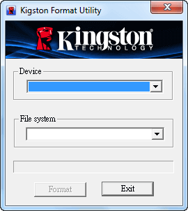 킹스톤 USB 포맷 유틸리티