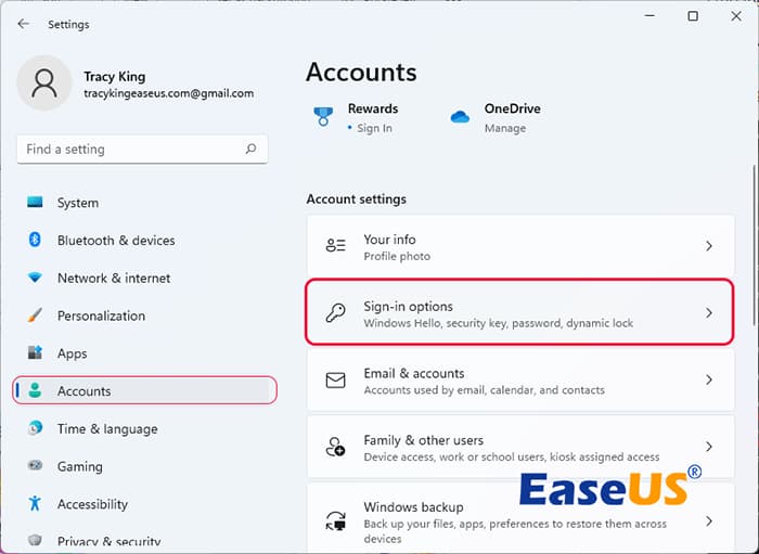 Windows Pin 설정 열기