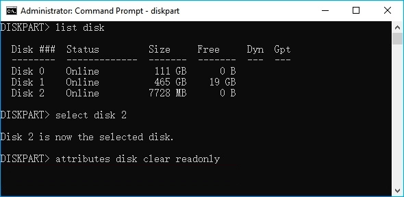 remove-read-only-state-yes-using-diskpart