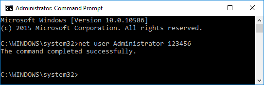 cmd로 비밀번호 재설정