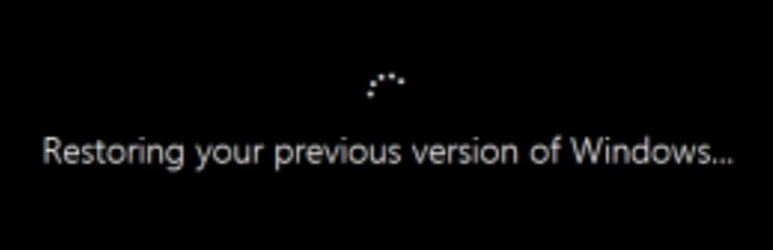이전 Windows 버전 복원