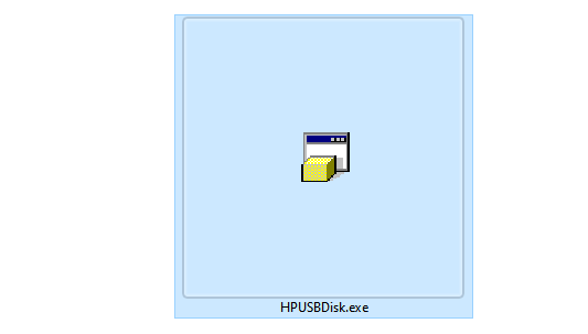 HP USB 디스크 저장소 형식 도구 실행