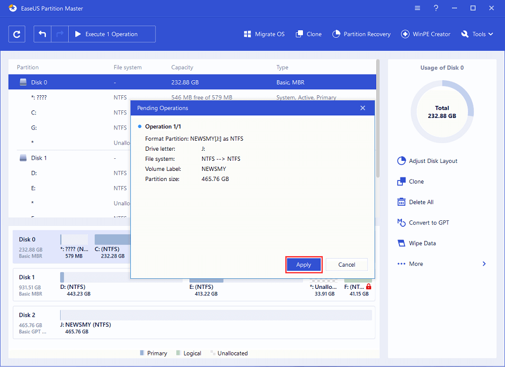 외장 하드 드라이브/USB/SD 카드 포맷 - 4