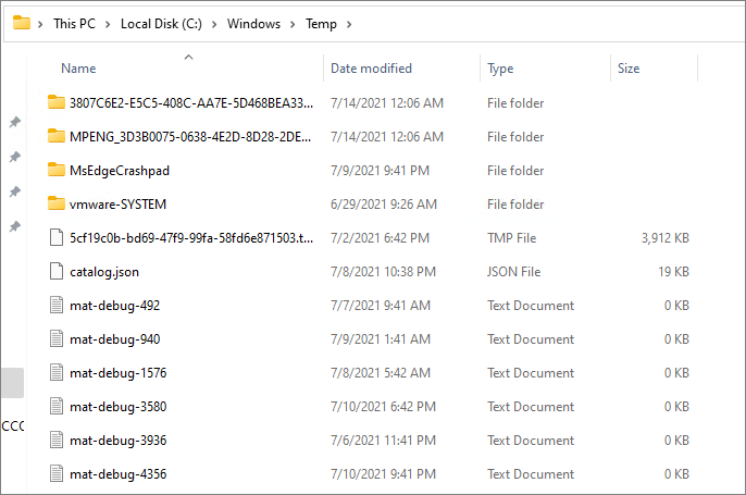 모든 임시 파일 삭제