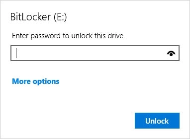 BitLocker 암호화 드라이브 잠금 해제