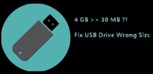 USB 드라이브 잘못된 크기