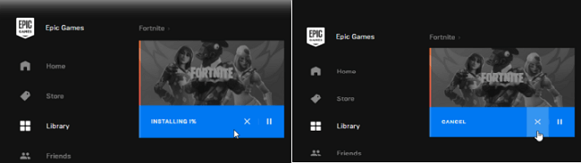 fortnite 설치 취소