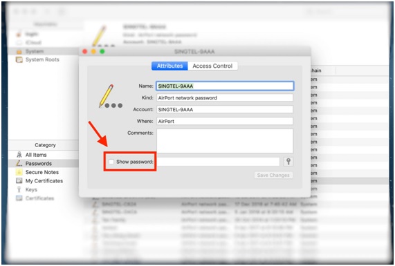 비밀번호 표시 클릭
