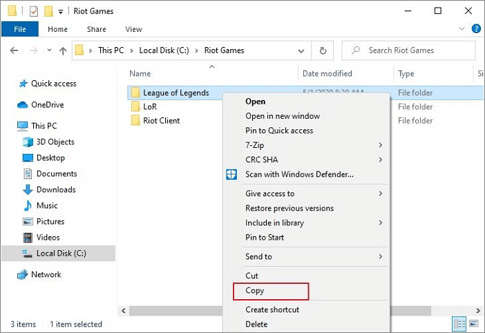 리그 오브 레전드 카피 