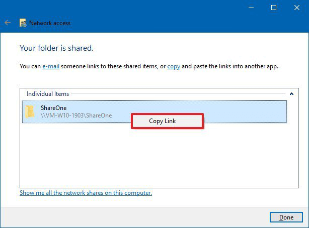 네트워크 공유 링크 생성-4