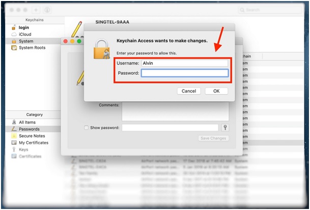 사용자 이름 암호 입력